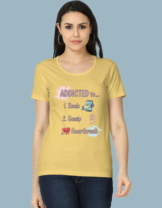 Addicted to Reels and Gossip- Women's Graphic Tee - Urban Edge