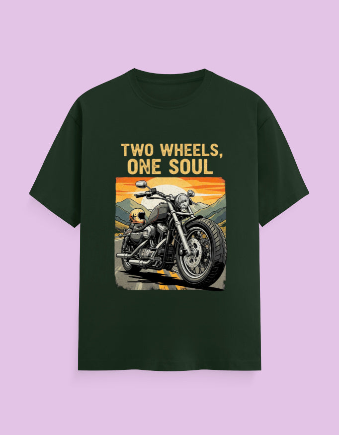 Classic Motorcycle T-Shirt "Two Wheels, One Soul" - Urban Edge