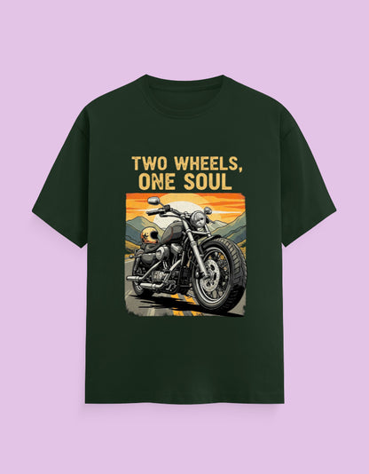 Classic Motorcycle T-Shirt "Two Wheels, One Soul" - Urban Edge