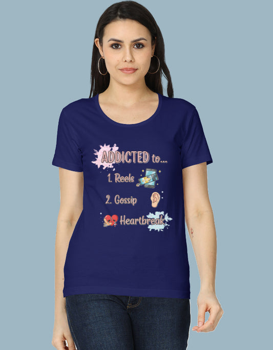 Addicted to Reels and Gossip- Women's Graphic Tee - Urban Edge